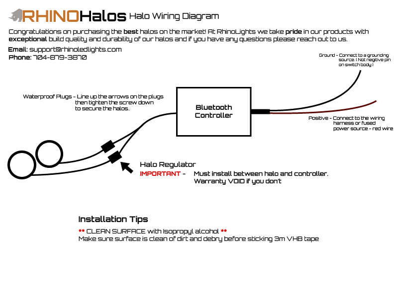 Rhino Lights Halo Lights Diagram