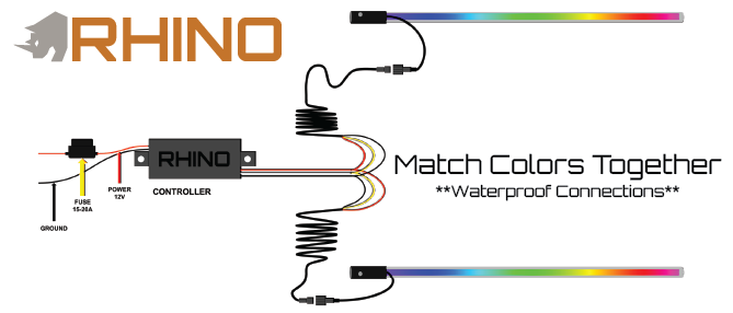 Rhino Lights Whip Lights Diagram