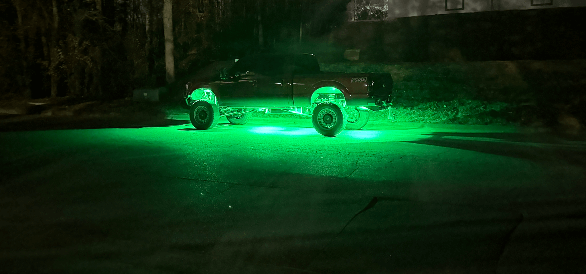 Off-road vehicle with Rhino Lights